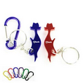 Stylish Cat / Kitten Shape Aluminum Bottle Opener & Carabiner